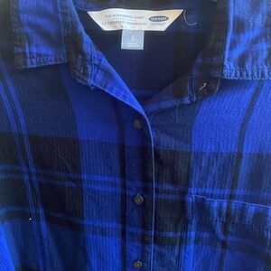 Old Navy Blue Plaid Shirt